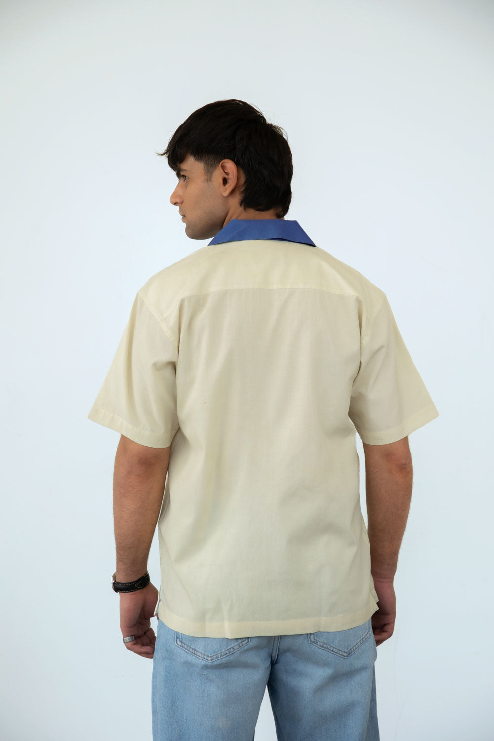 Ivory Printed Cotton Shirt