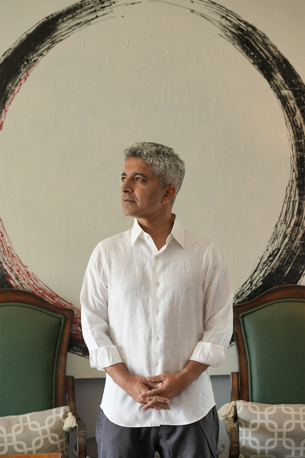 White Linen Full Sleeve Shirt