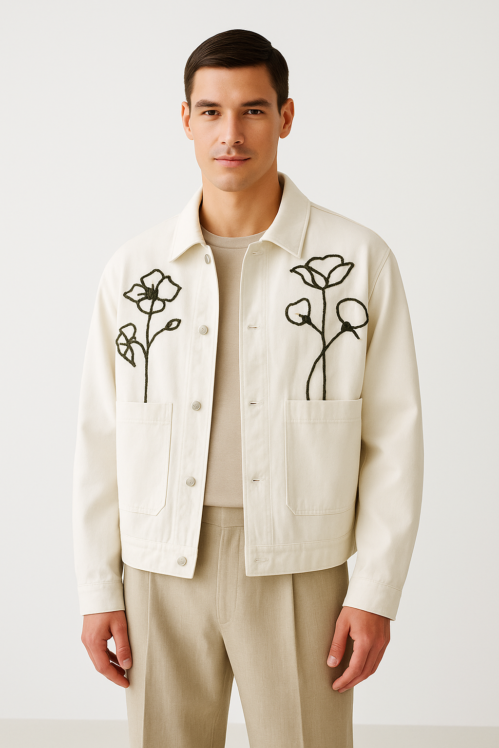 Embroidered Linen Jacket