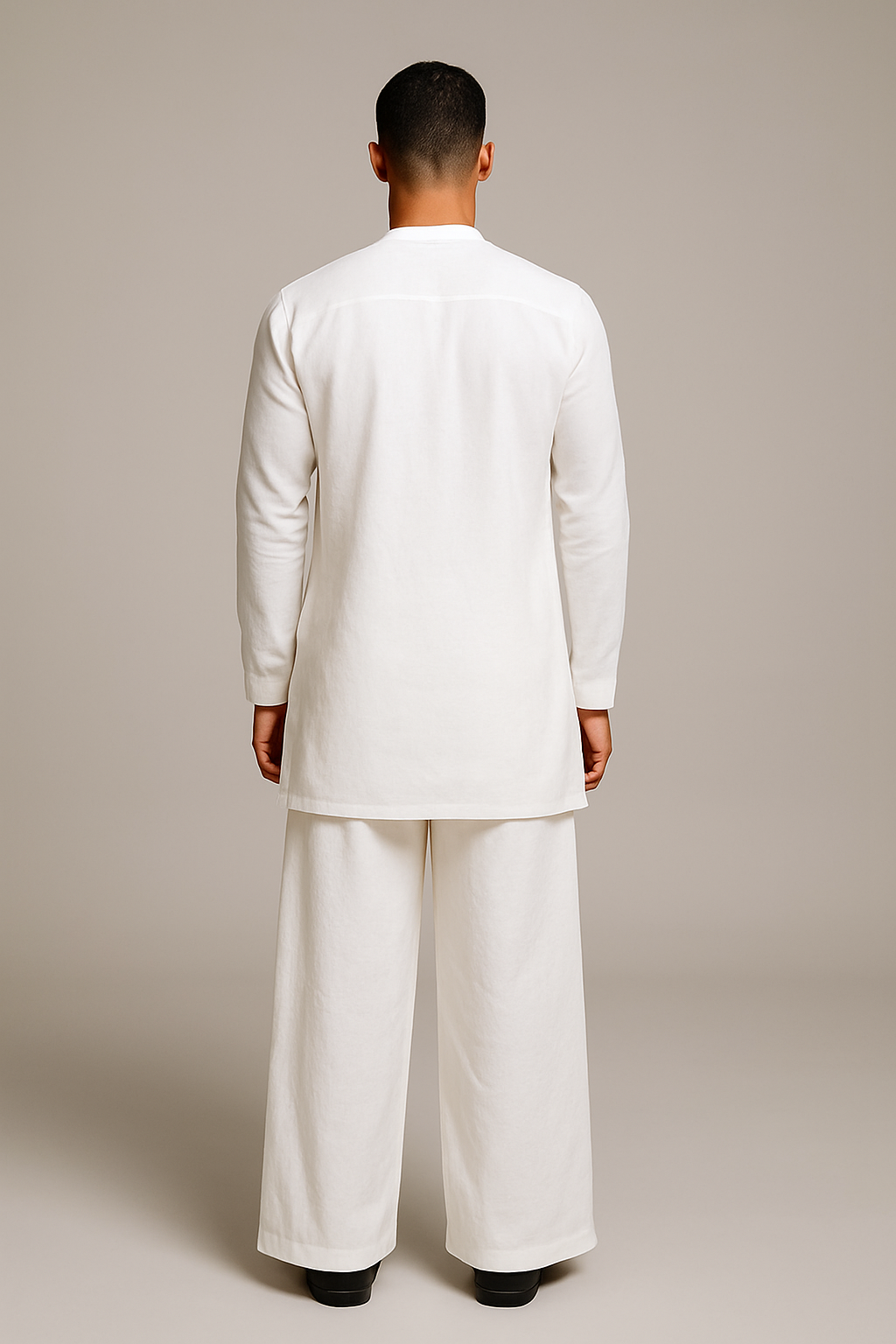 Linen Pathani Kurta with Palazzo Set