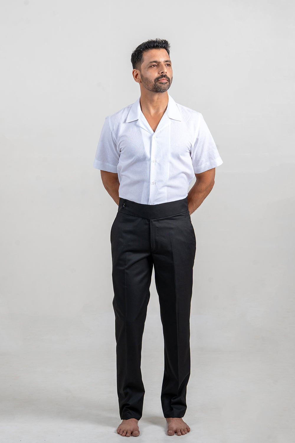Black Cotton Gurkha Trouser