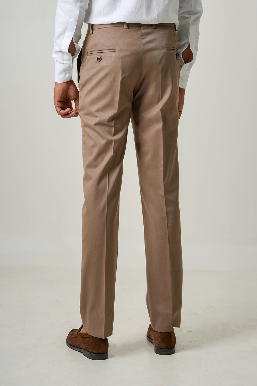 Camel Brown Cotton Wool Pants