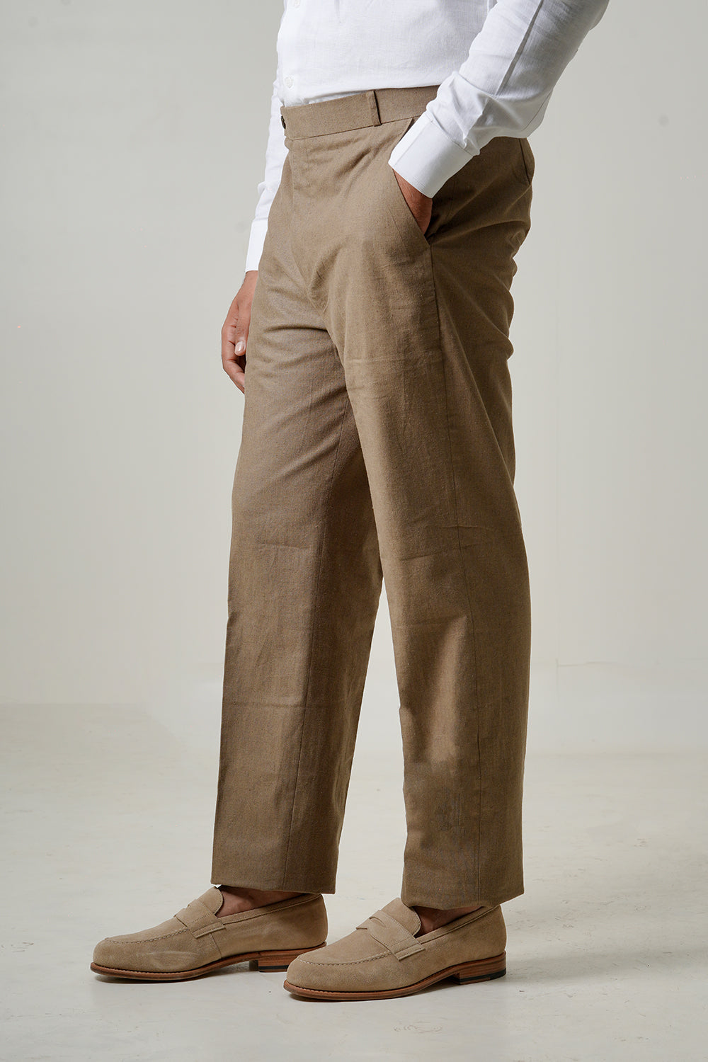 Sand Beige Linen Pants