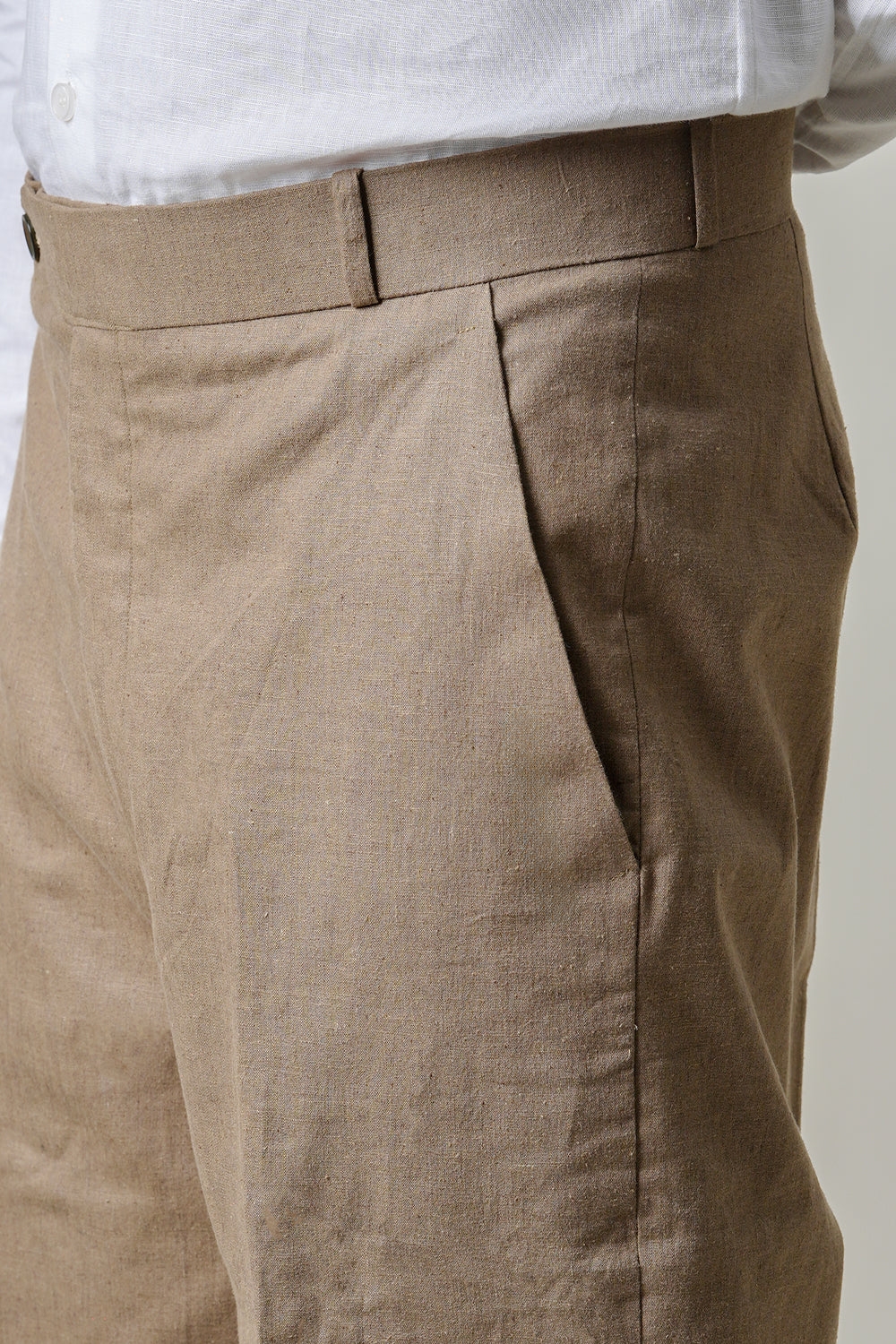 Sand Beige Linen Pants