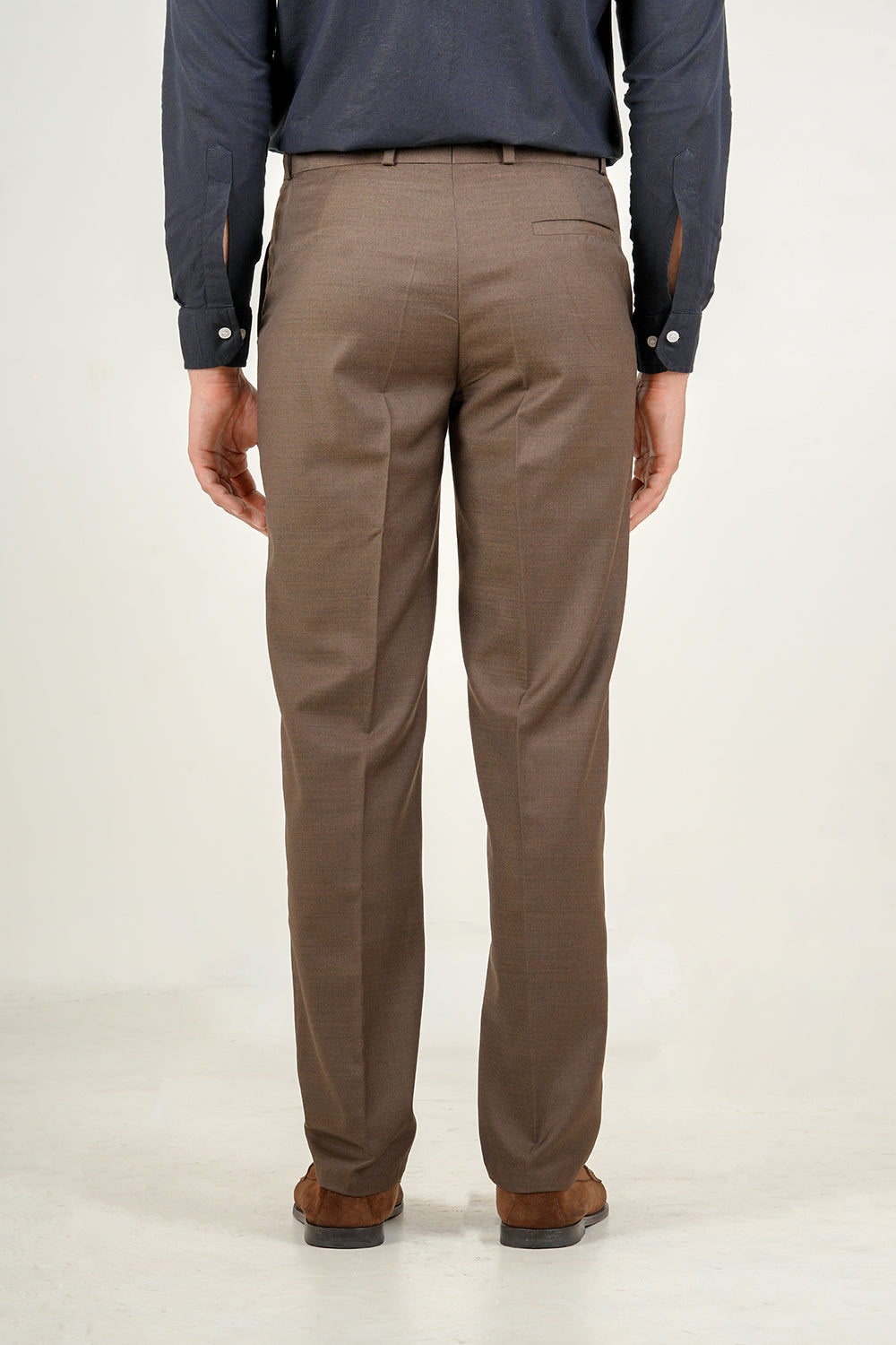 Brown Cotton Wool Pants