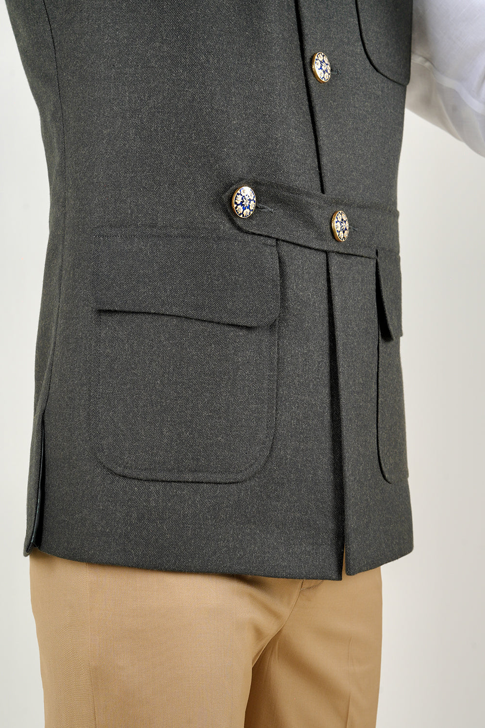 Deep Green Nehru Jacket