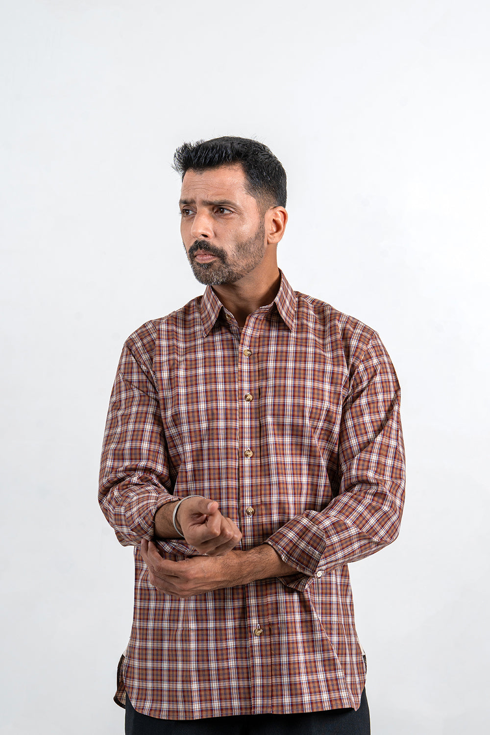Check Pattern Cotton Full Sleeve Shirt