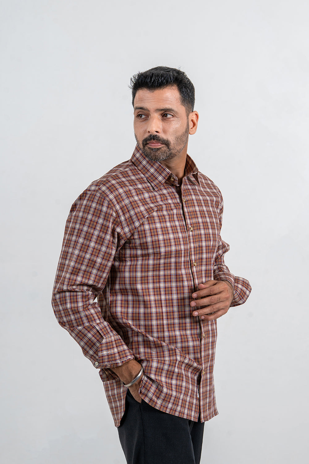 Check Pattern Cotton Full Sleeve Shirt