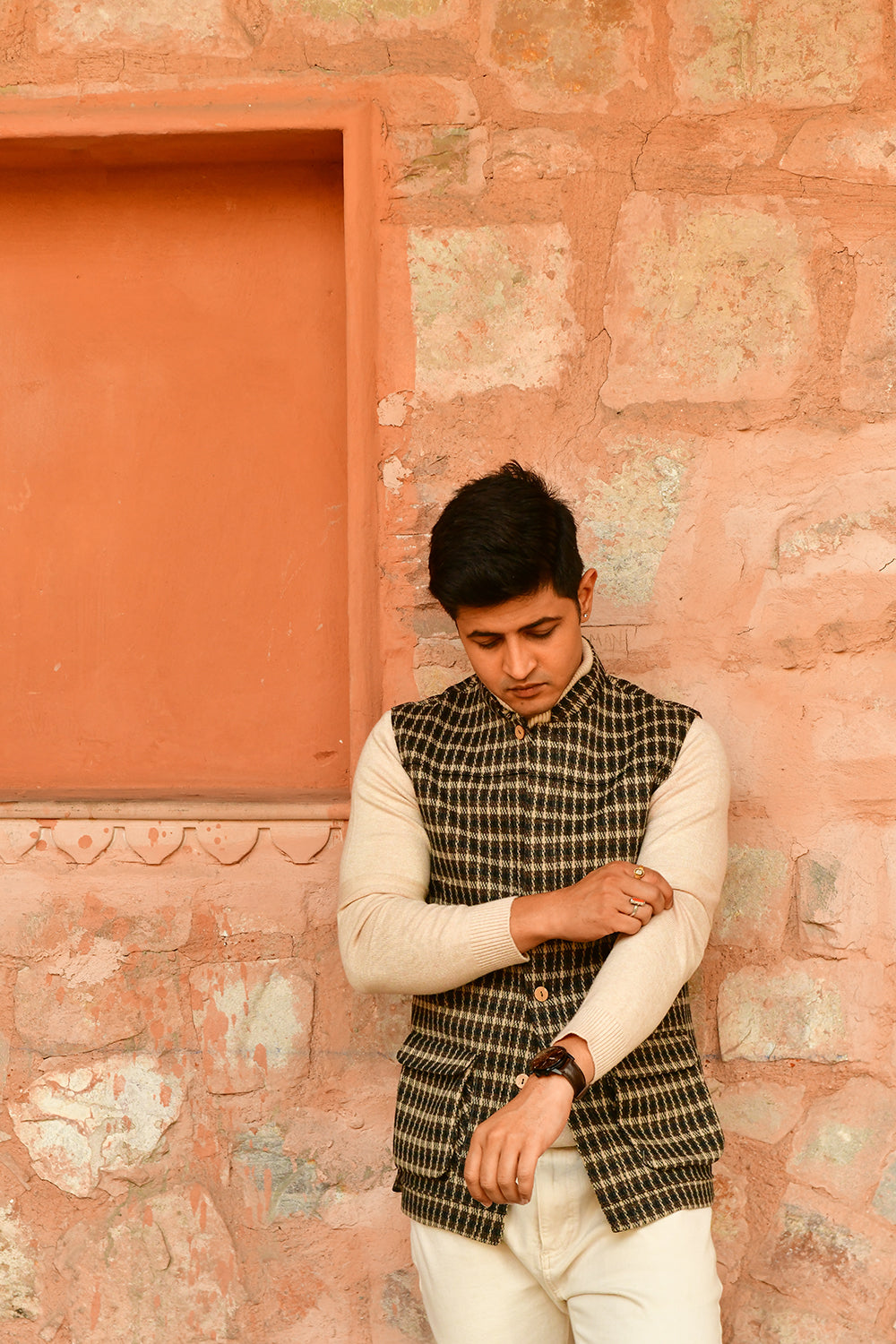 Checkered Nehru Jacket