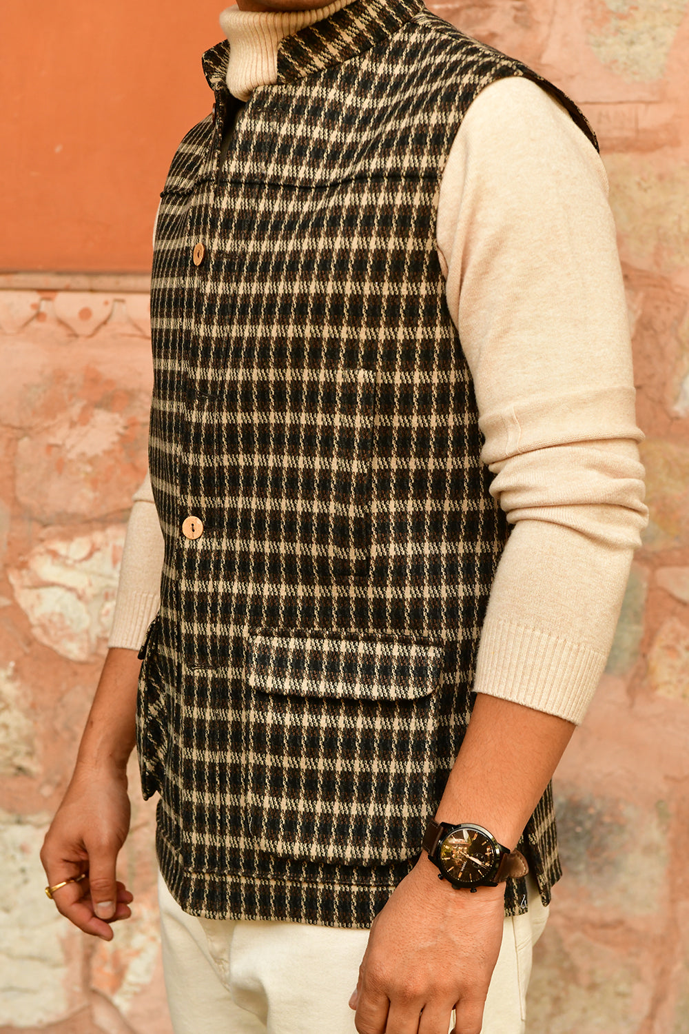 Checkered Nehru Jacket
