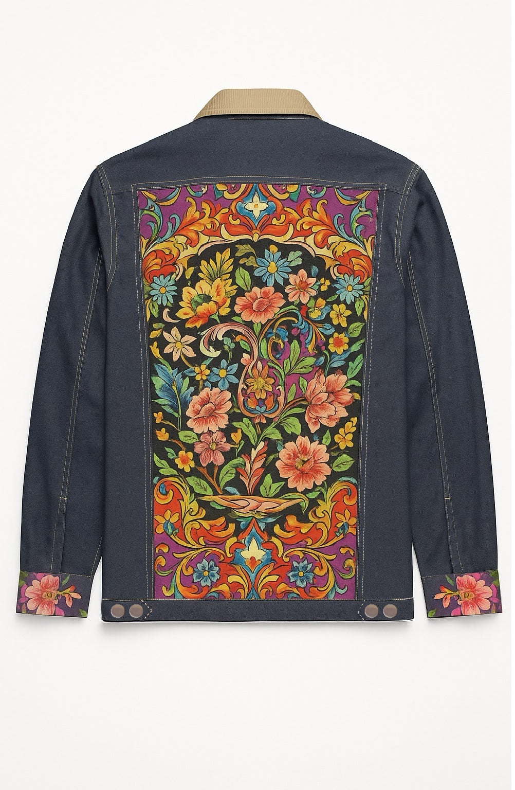 Denim Shirt With Printed Back