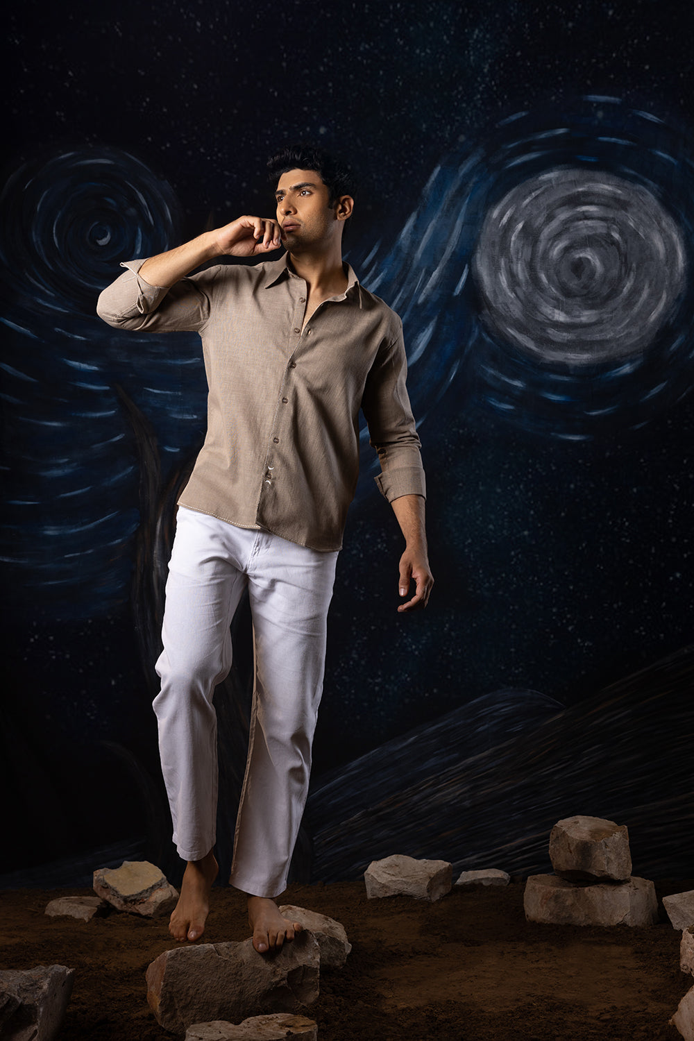 Celestial Craft : Hand Embroidered Shirt