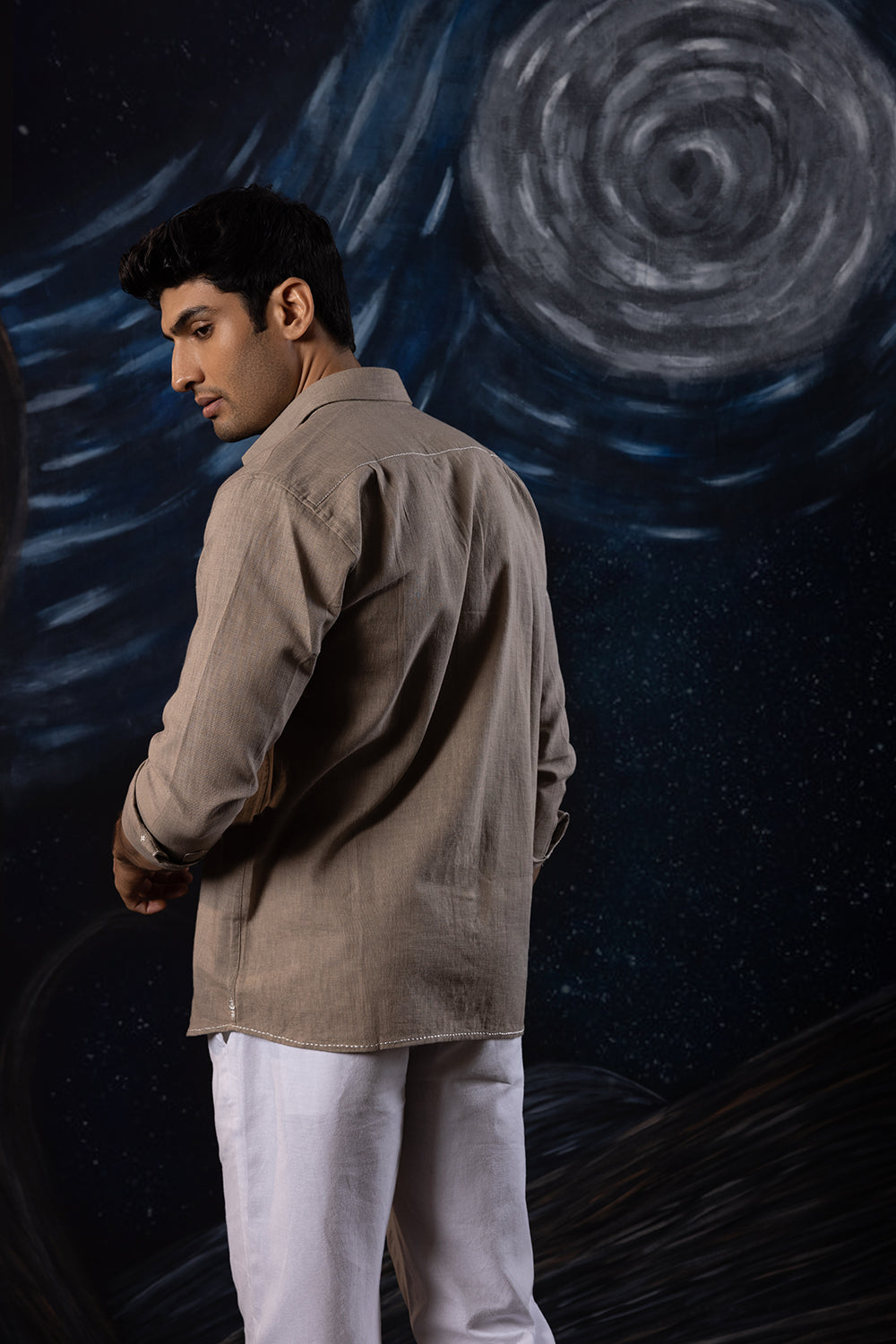 Celestial Craft : Hand Embroidered Shirt
