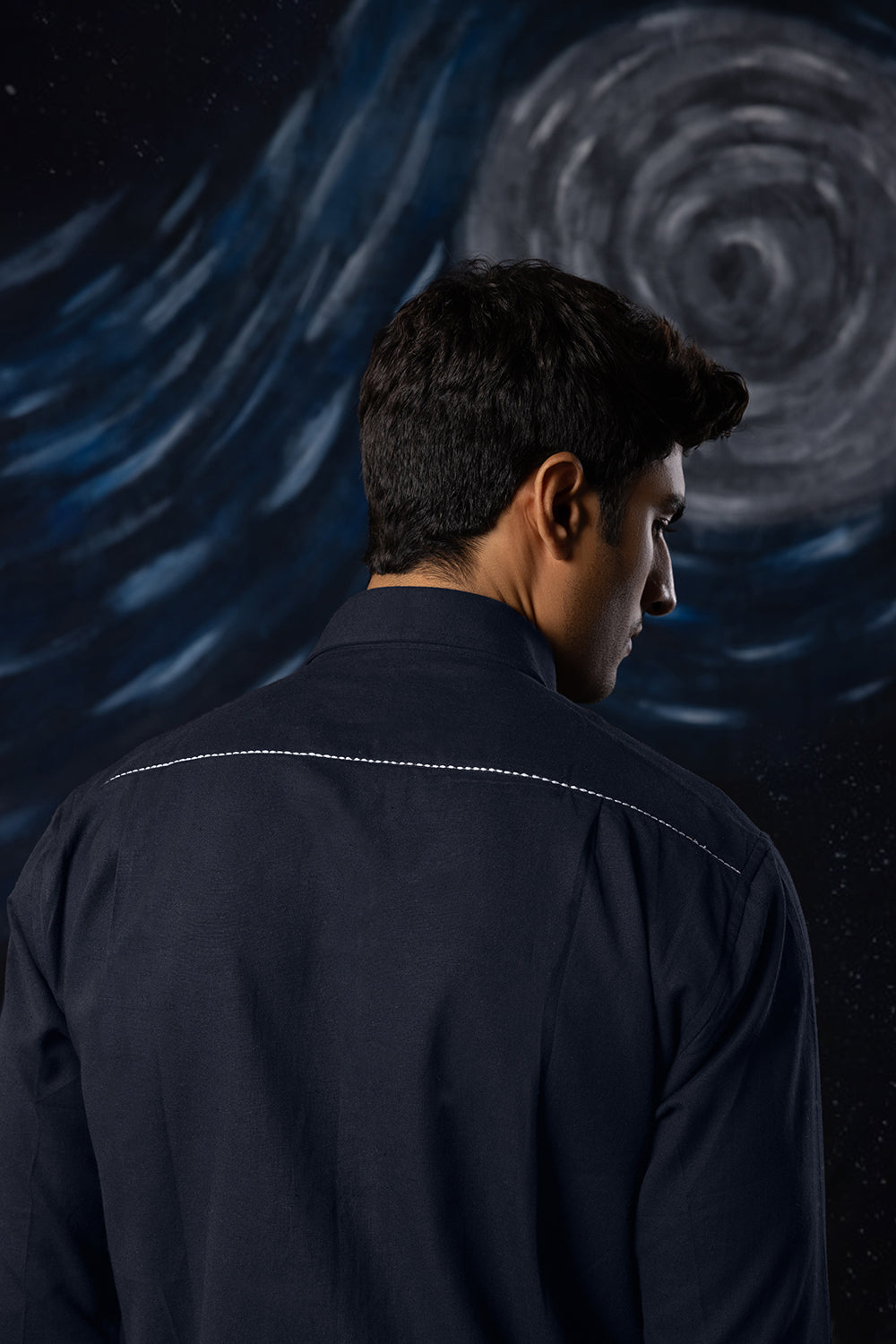Celestial Craft: Hand Embroidered Shirt
