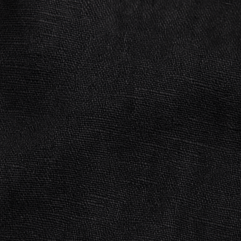 Black Linen Button Down Shirt