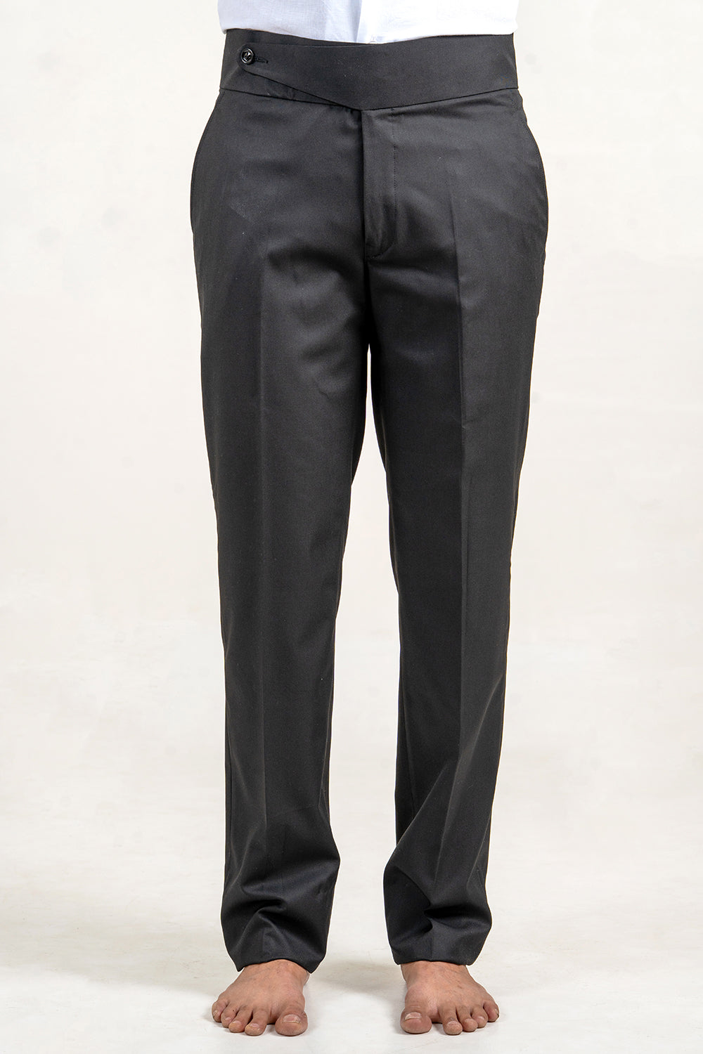 Black Cotton Gurkha Trouser