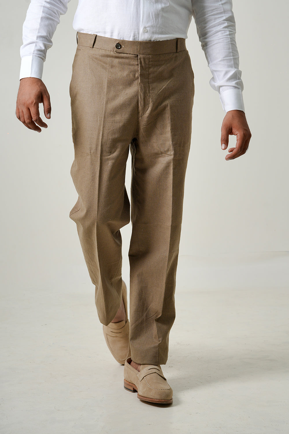 Sand Beige Linen Pants