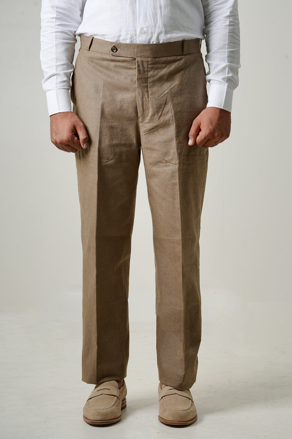 Sand Beige Linen Pants