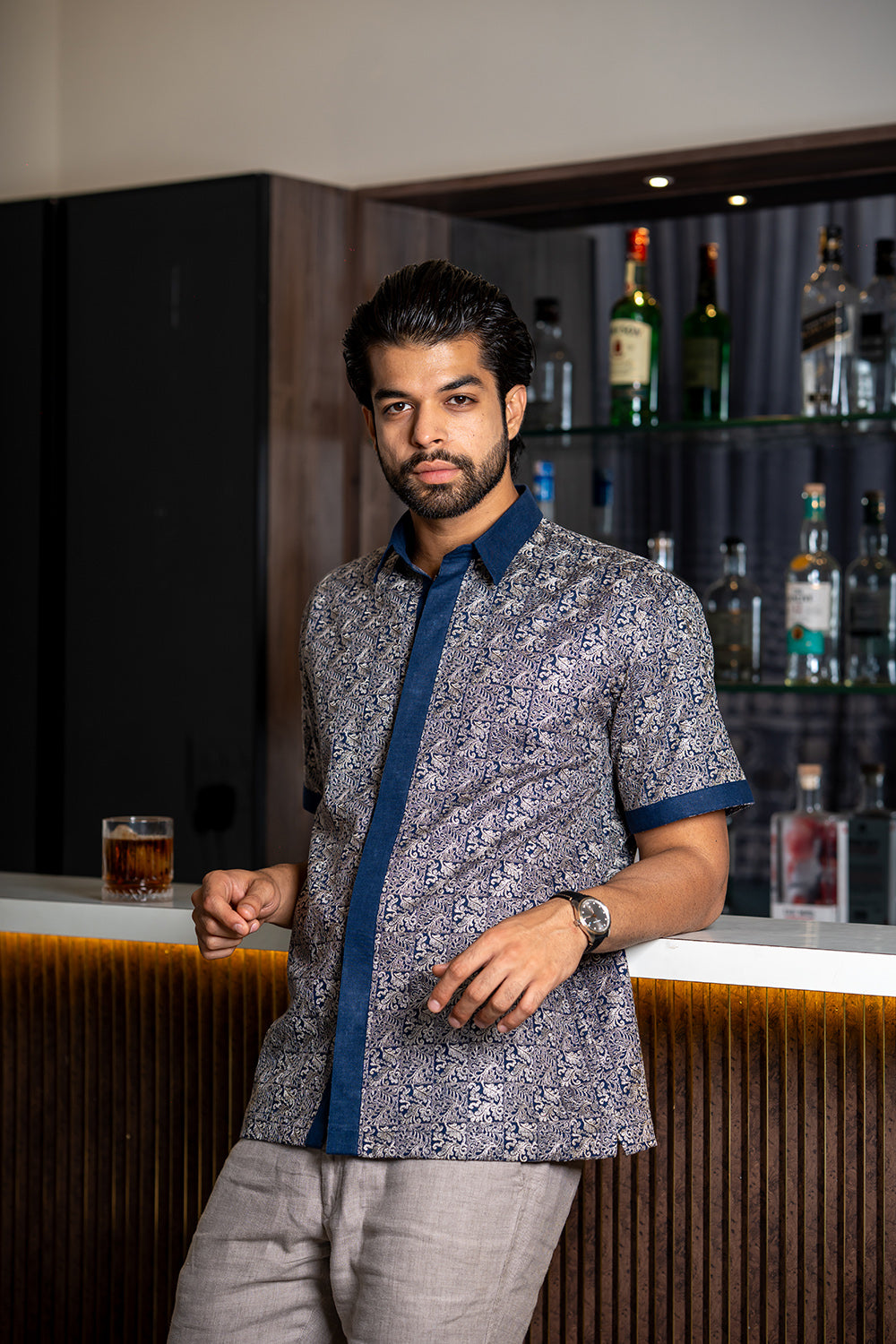 All-Over Embroidered Linen Shirt