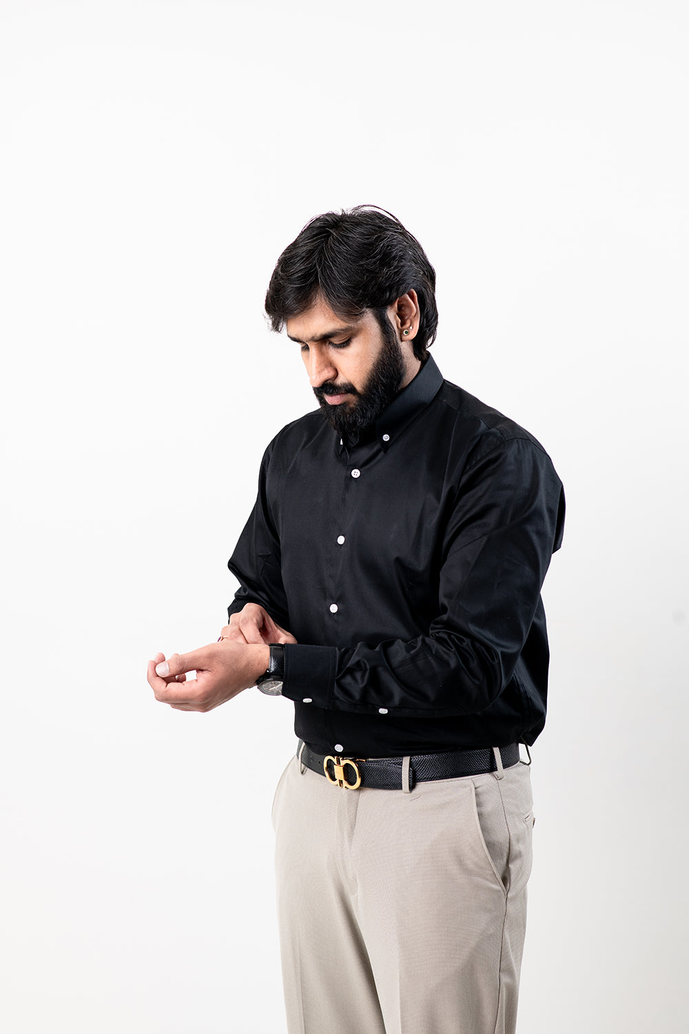 Black Egyptian Cotton Shirt