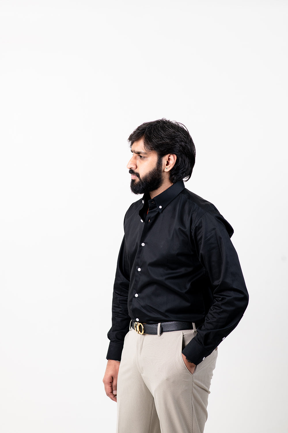 Black Egyptian Cotton Shirt