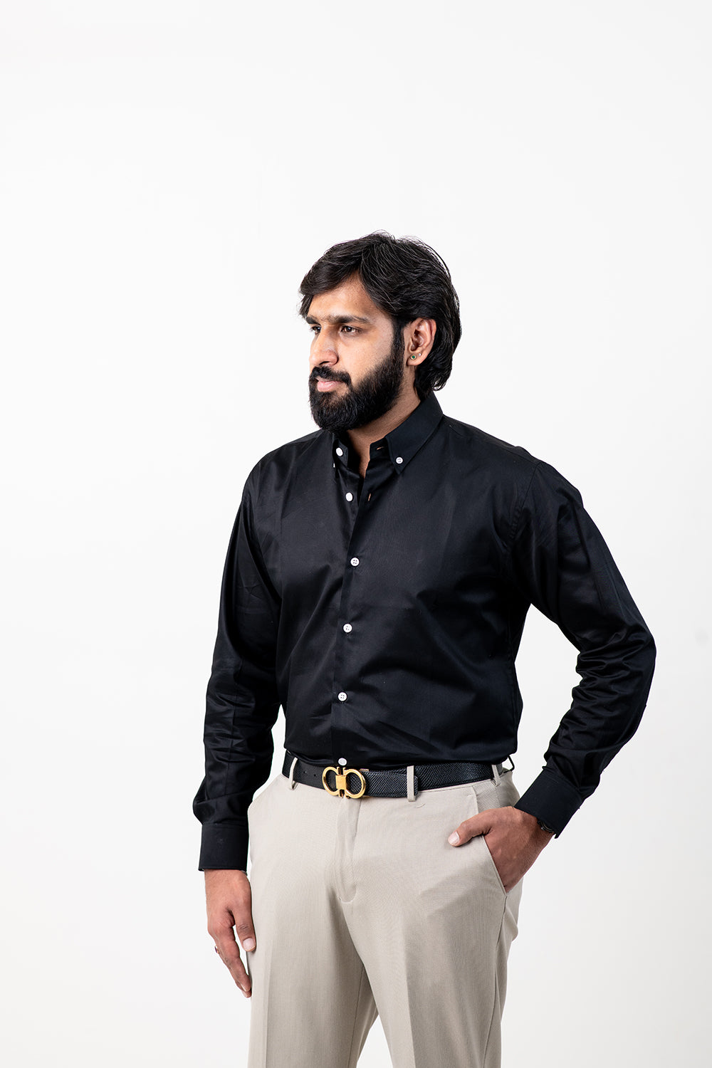 Black Egyptian Cotton Shirt