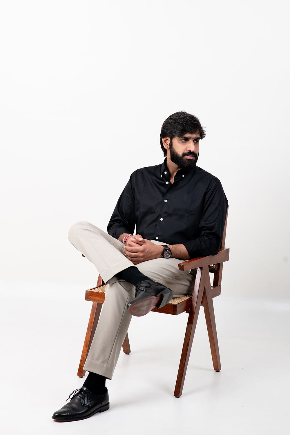 Black Egyptian Cotton Shirt