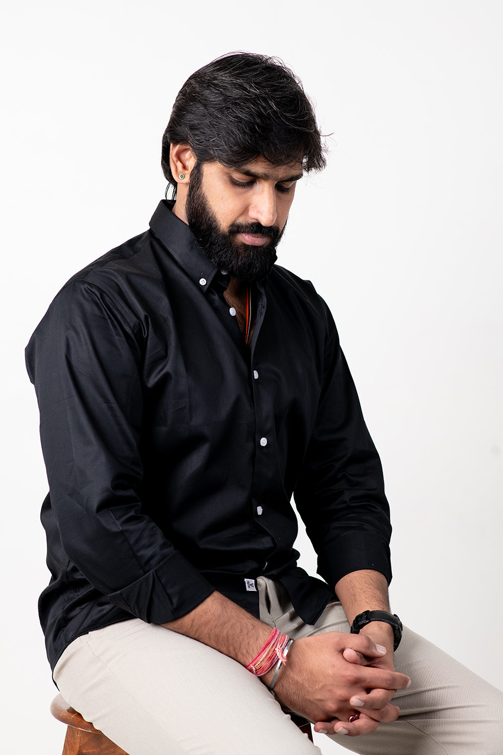 Black Egyptian Cotton Shirt