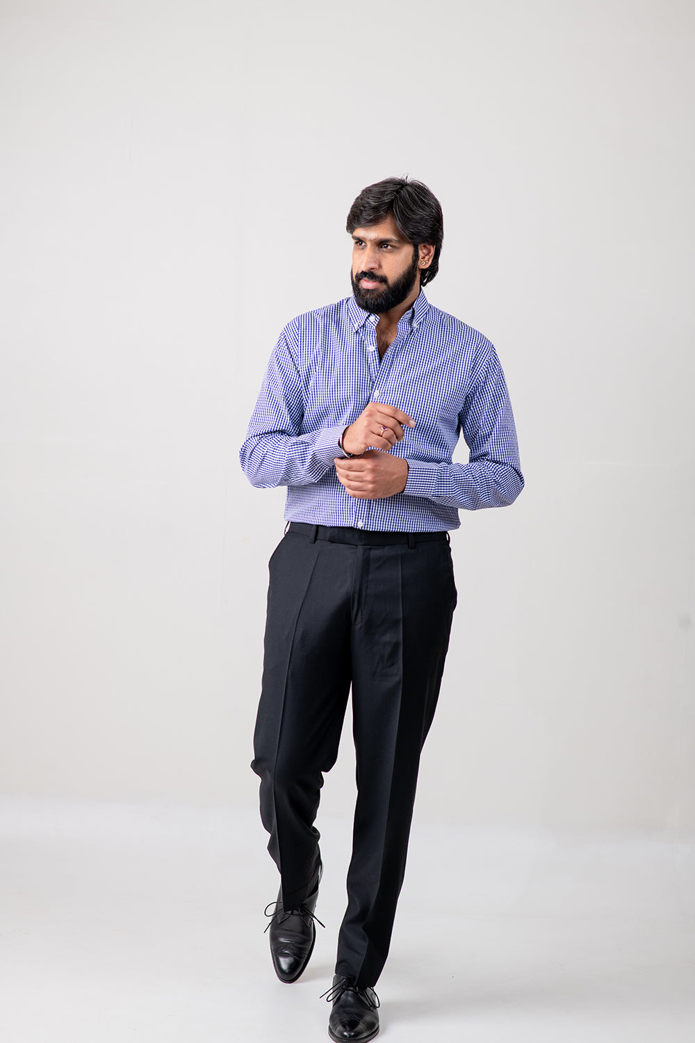 Light Blue Checked Shirt