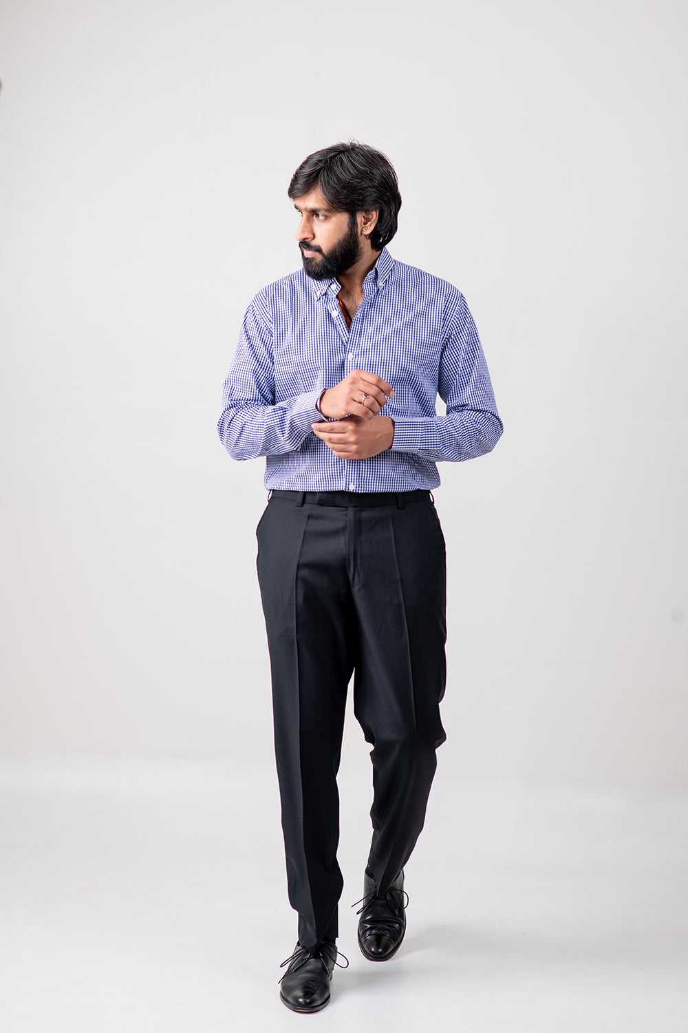 Light Blue Checked Shirt