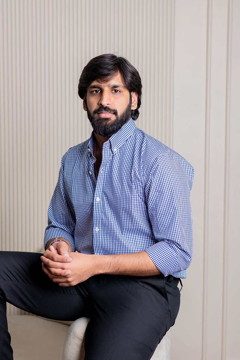 Light Blue Checked Shirt