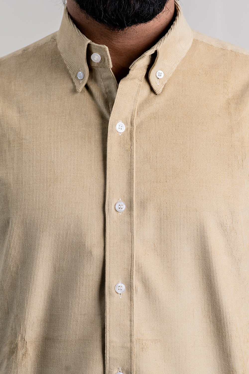 Beige Corduroy Shirt