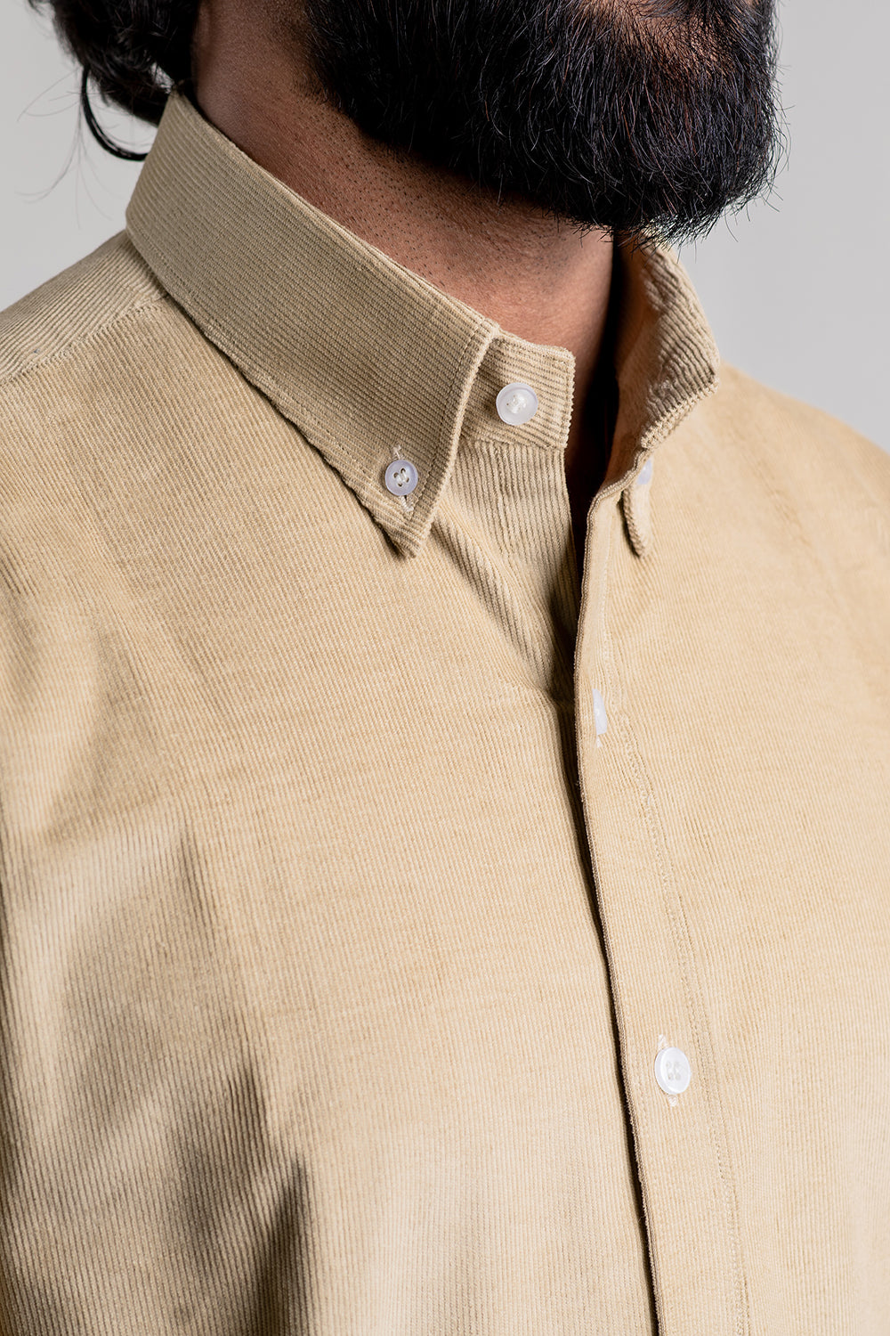 Beige Corduroy Shirt