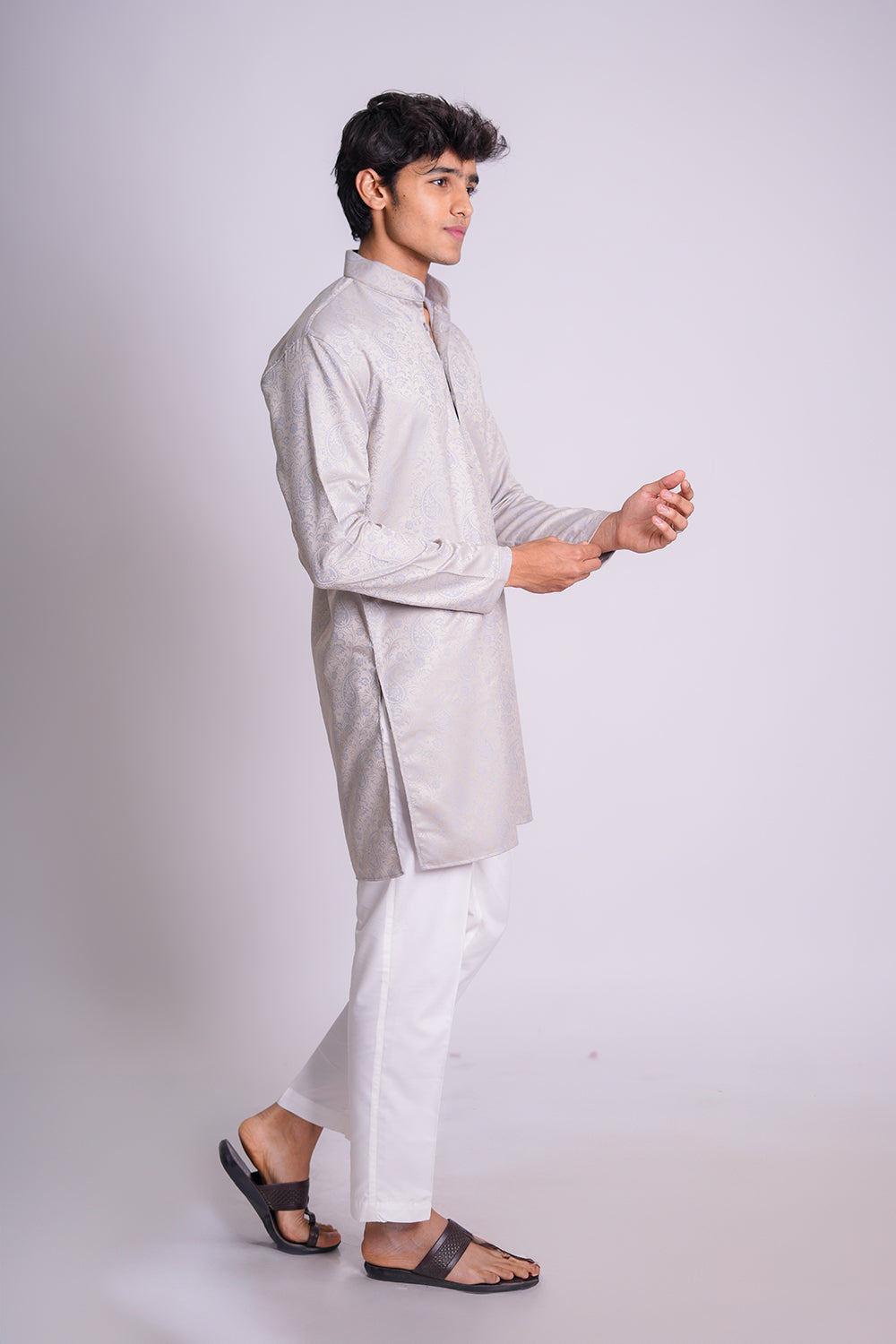 Grid Patterned Kurta
