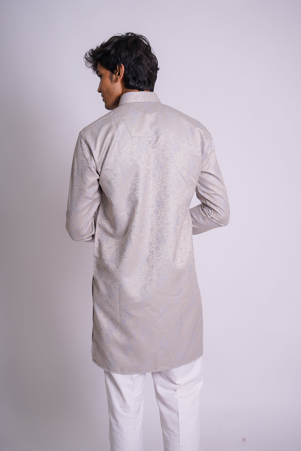 Grid Patterned Kurta