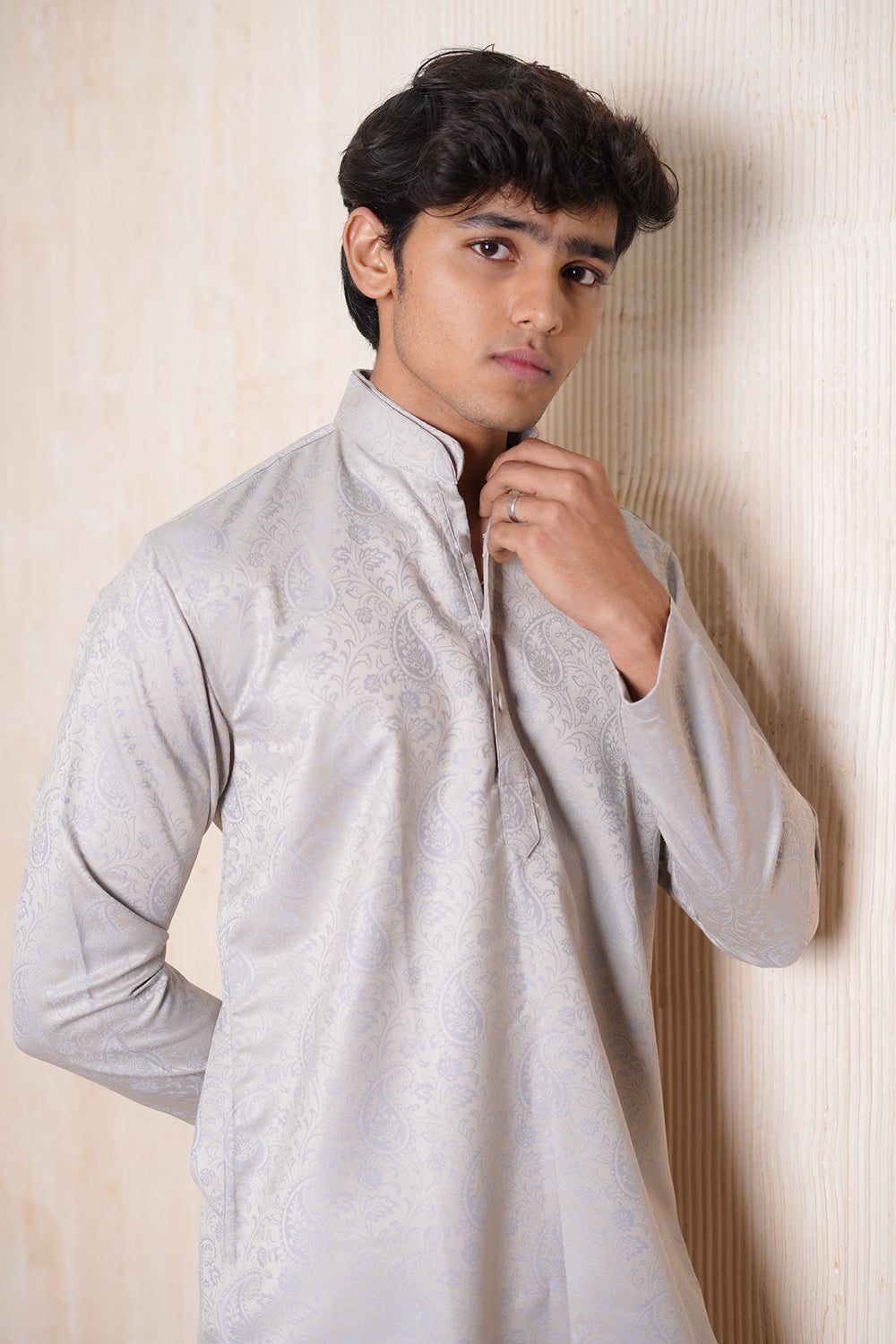 Grid Patterned Kurta