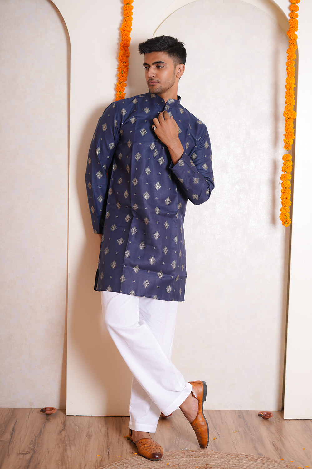 Geometric Patterned Kurta
