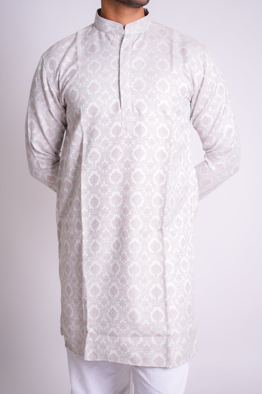 Ivory Jacquard Kurta