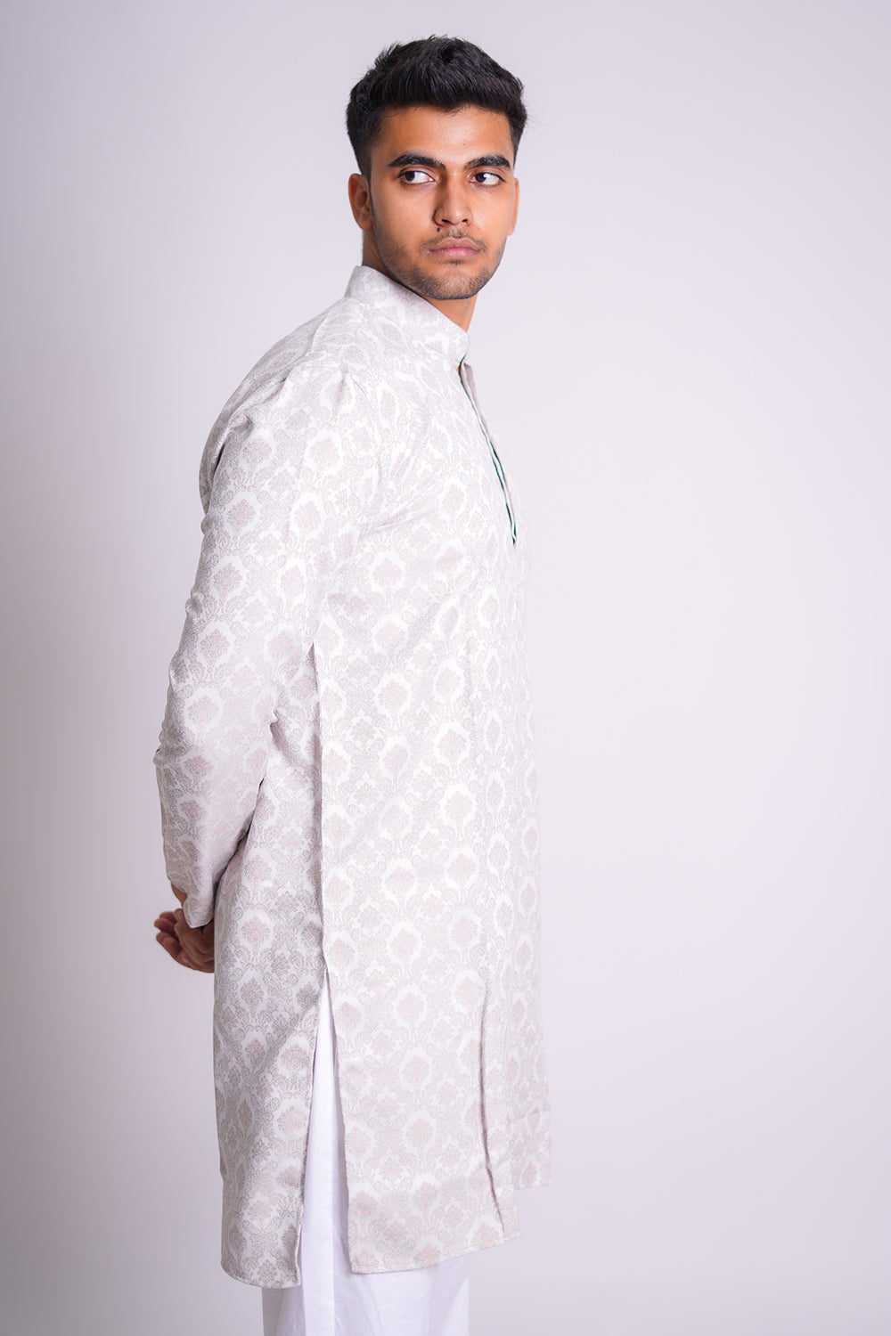 Ivory Jacquard Kurta