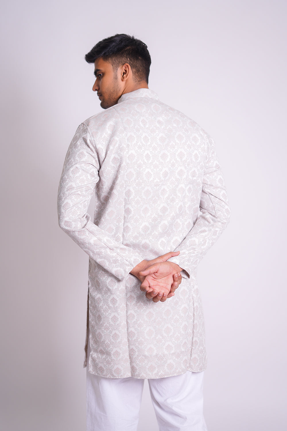 Ivory Jacquard Kurta
