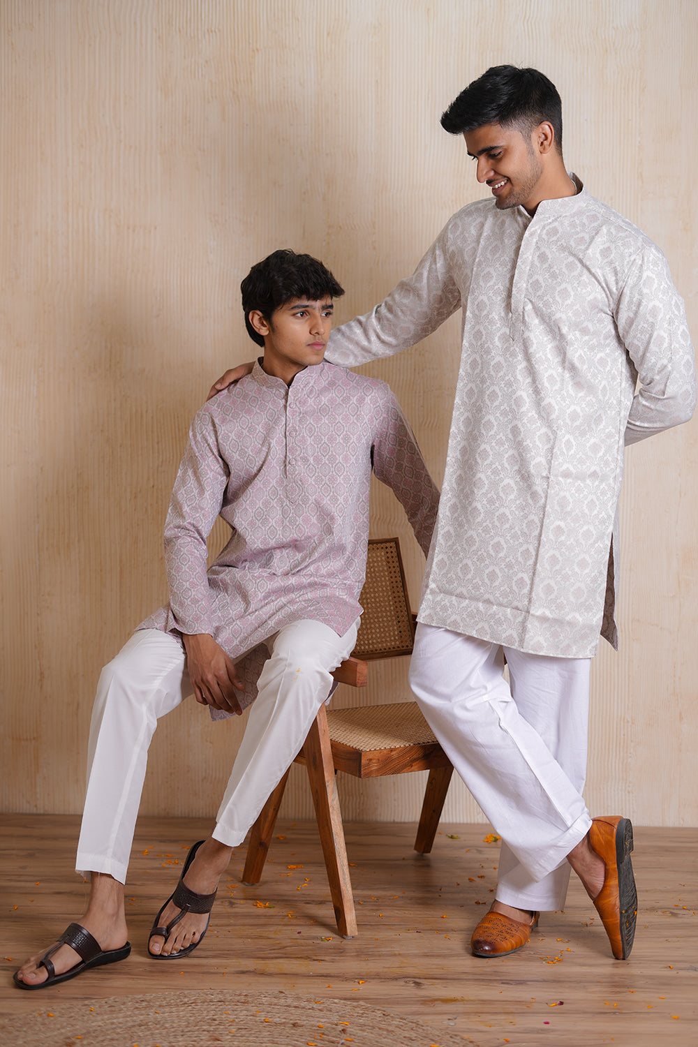 Ivory Jacquard Kurta