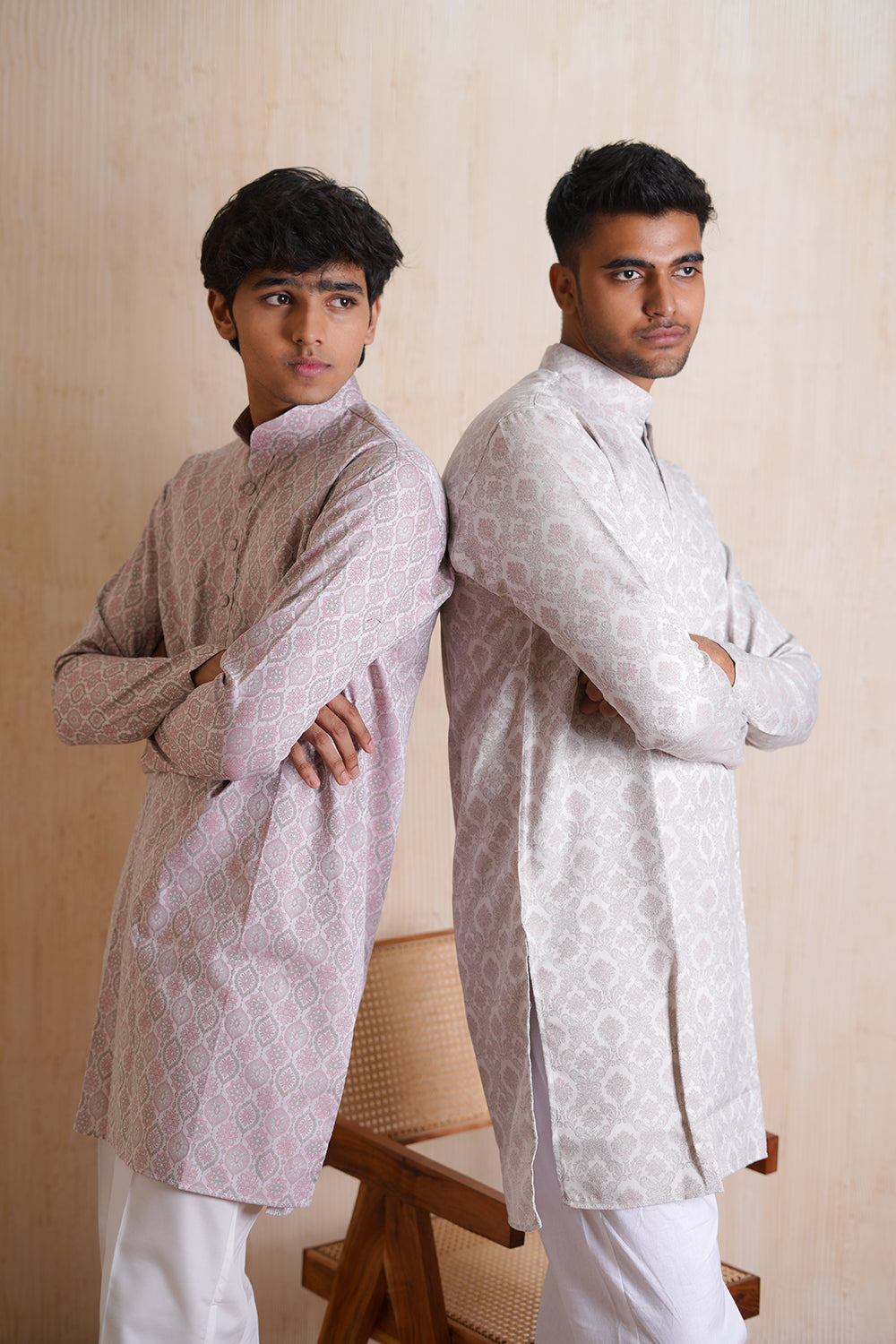 Ivory Jacquard Kurta