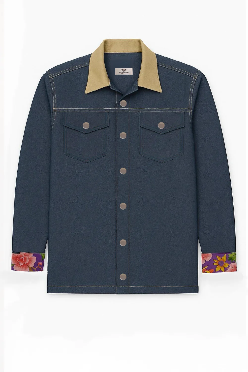 Denim Shirt With Printed Back