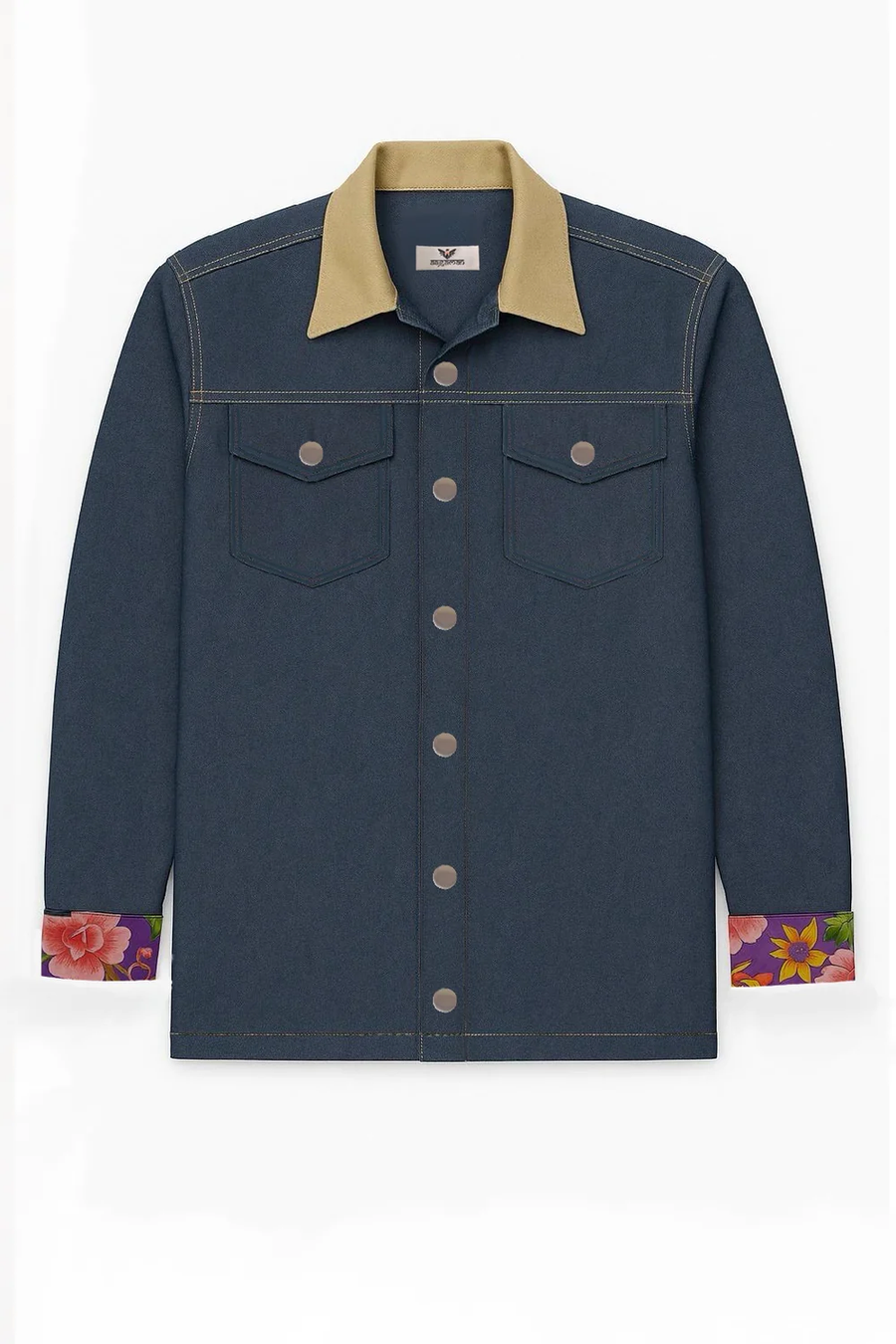 Denim Shirt With Printed Back
